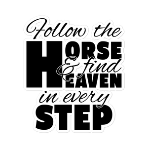 follow the horse STICKER